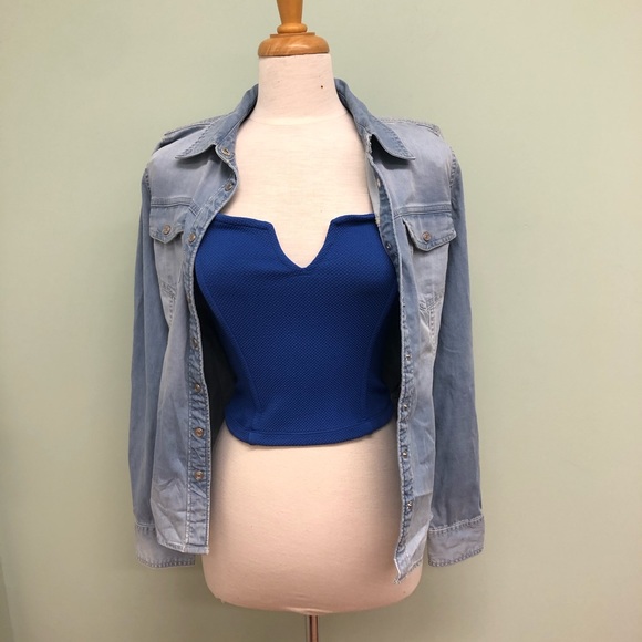 Bongo | Women's Crop Top | Juniors | Blue - Picture 1 of 3